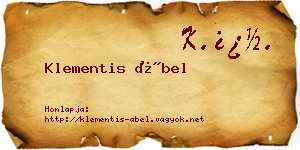 Klementis Ábel névjegykártya